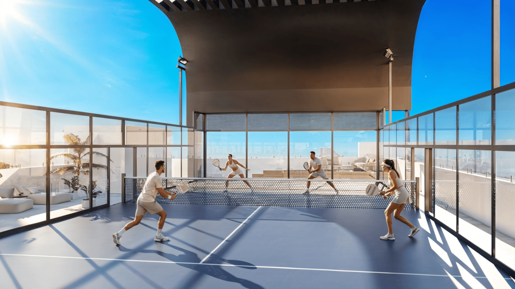 Quadra de padel do Balas Tower